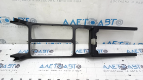 Ford Escape MK3 17-19 center console trim without cup holders, black, cracks in fasteners, chrome defect