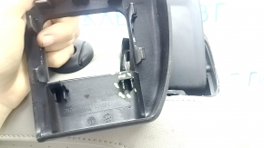 Rear seat back, 2nd row, left, VW Tiguan 18-21, gray leather, perforated, with belt, wrinkled, broken lining mount, dry cleanable