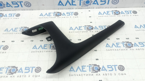 Volvo XC90 16-23 front center console trim, black leather, broken fasteners