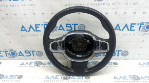 Volvo XC90 16-23 black leather steering wheel, no heating or paddle shifters, scratches