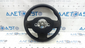 Volvo XC90 16-23 black leather steering wheel, no heating or paddle shifters, scratches