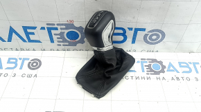 Volvo XC90 16-22 T5, T6 gear knob, black leather, with cover, chrome, scratches, worn
