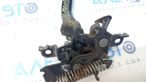 The hood lock on a Toyota Prius V 12-17 is rusty.