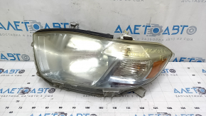 Headlight front left Toyota Highlander 08-10 bare hybrid halogen, for polishing