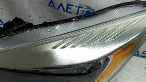 Left front headlight for Ford Escape MK3 17-19, halogen, light, with bracket, sand-finished, for polishing