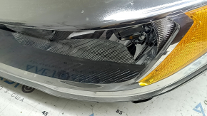 Left front headlight for Ford Escape MK3 17-19, halogen, light, with bracket, sand-finished, for polishing