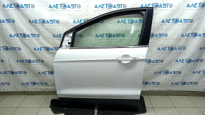 Front left door assembly for Ford Escape MK3 13-19 white YZ, with code, bumpers