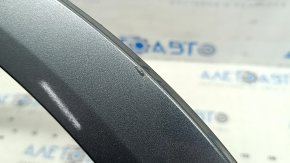 Volvo XC90 16-23 rear right fender arch trim, graphite, scratches, broken fasteners, broken fastener, crack in fastener, peeling coating