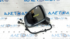 Left side mirror assembly for Volvo XC90 16-23, 14+4 pins, turn signal, heated, auto-dimming, BSM, camera, graphite