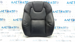 Volvo XC90 16-25 driver's seat back upholstery, black leather, heated, dry-cleanable, creased