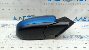 Right side mirror assembly for Hyundai Tucson 19-21, heated, BSM, blue R2U, 7 pins, clear coated