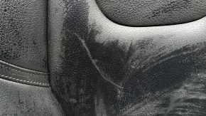 Volvo XC90 16-25 passenger seat back upholstery, black leather, heated, scratches, needs cleaning, dented