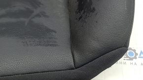 Volvo XC90 16-25 passenger seat back upholstery, black leather, heated, scratches, needs cleaning, dented