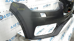 Bare front bumper for Volvo XC90 16-19, headlight washer, without park assist, graphite 714, dents, crack in mount, non-standard holes