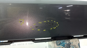 Bare rear bumper, lower part, Volvo XC90 16-23, for parking sensors, graphite 714, scratches, dents