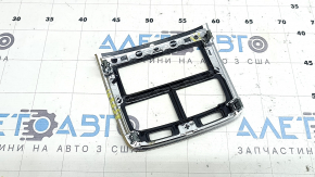 Rear center console trim for Volvo XC90 16-23, gloss black, chrome, broken mount, scratches