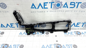 Upper center console trim for Volvo XC90 16-22, gloss black, chrome, scratches, peeling chrome, broken fasteners