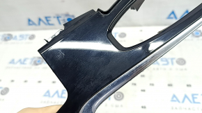 Upper center console trim for Volvo XC90 16-22, gloss black, chrome, scratches, peeling chrome, broken fasteners