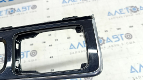 Upper center console trim for Volvo XC90 16-22, gloss black, chrome, scratches, peeling chrome, broken fasteners