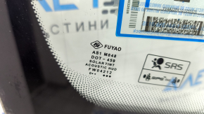 Volvo XC90 16-22 windshield, heated camera area, under the camera and rain sensor, FUYAO, sand, broken rib on the bracket