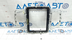 Volvo XC90 16-23 front panel trim, monitor frame, glossy black, chrome, scratches, cracks in fasteners, dent