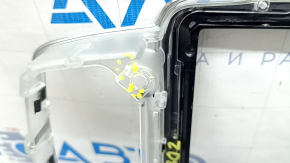 Volvo XC90 16-23 front panel trim, monitor frame, glossy black, chrome, scratches, cracks in fasteners, dent