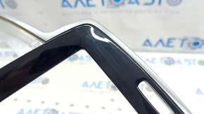 Volvo XC90 16-23 front panel trim, monitor frame, glossy black, chrome, scratches, cracks in fasteners, dent