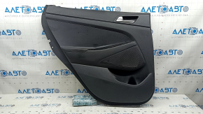 Door trim panel rear left Hyundai Tucson 19-21 black, insert black, armrest leather black, scratches