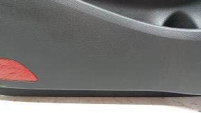 Front left door panel for Hyundai Tucson 19-21, black, black insert, black leather armrest, scratches, wear