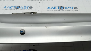 Volvo XC90 16-21 chrome rear bumper trim, without towbar, for parking sensors, scratches, dented, broken parking sensor mounts