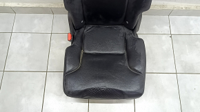 Left rear seat Volvo XC90 16-22 black leather for 3 rows, needs cleaning, dented