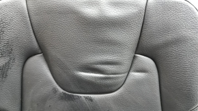 Right rear seat Volvo XC90 16-22 black leather for 3 rows, needs cleaning, dented, scratch, scratches on plastic
