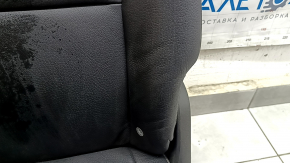 Right rear seat Volvo XC90 16-22 black leather for 3 rows, needs cleaning, dented, scratch, scratches on plastic