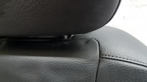 Right rear seat Volvo XC90 16-22 black leather for 3 rows, needs cleaning, dented, scratch, scratches on plastic