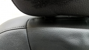Right rear seat Volvo XC90 16-22 black leather for 3 rows, needs cleaning, dented, scratch, scratches on plastic