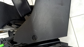 Right rear seat Volvo XC90 16-22 black leather for 3 rows, needs cleaning, dented, scratch, scratches on plastic