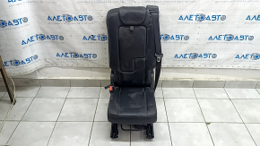Rear center seat Volvo XC90 16-22 black leather for 3 rows, with seat belt, needs cleaning, wrinkled