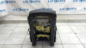 Rear center seat Volvo XC90 16-22 black leather for 3 rows, with seat belt, needs cleaning, wrinkled