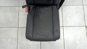 Rear center seat Volvo XC90 16-22 black leather for 3 rows, with seat belt, needs cleaning, wrinkled