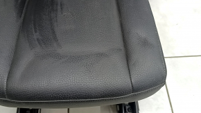 Rear center seat Volvo XC90 16-22 black leather for 3 rows, with seat belt, needs cleaning, wrinkled