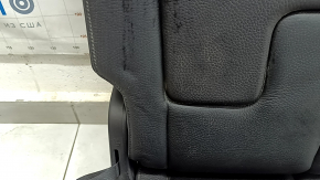 Rear center seat Volvo XC90 16-22 black leather for 3 rows, with seat belt, needs cleaning, wrinkled