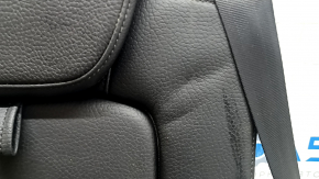Rear center seat Volvo XC90 16-22 black leather for 3 rows, with seat belt, needs cleaning, wrinkled
