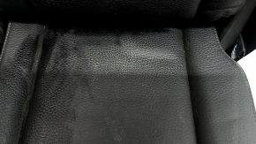 Rear center seat Volvo XC90 16-22 black leather for 3 rows, with seat belt, needs cleaning, wrinkled