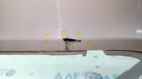Front bumper, bare, Ford Escape MK3 2017-2019, white, cracks, cracks in fasteners, scratches, non-factory holes