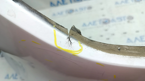 Front bumper, bare, Ford Escape MK3 2017-2019, white, cracks, cracks in fasteners, scratches, non-factory holes