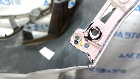 Front bumper, bare, Ford Escape MK3 2017-2019, white, cracks, cracks in fasteners, scratches, non-factory holes
