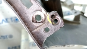 Front bumper, bare, Ford Escape MK3 2017-2019, white, cracks, cracks in fasteners, scratches, non-factory holes