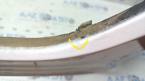Front bumper, bare, Ford Escape MK3 2017-2019, white, cracks, cracks in fasteners, scratches, non-factory holes