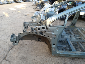 Front left quarter panel of Toyota Prius V 12-17 on the body, green