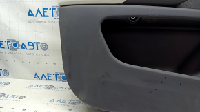 Tesla Model X 22-25 front left door panel, black, with white leather insert, scratches on plastic, tears in leather, broken fasteners, needs dry cleaning